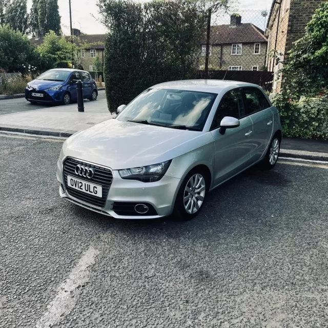 Audi A1 Sports in silver colour standing on the ground