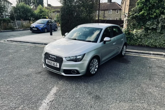 Audi A1 Sports in silver colour standing on the ground