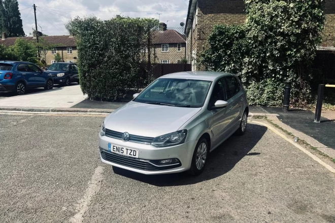 Volkswagen Polo SE In Sliver Colour standing on ground