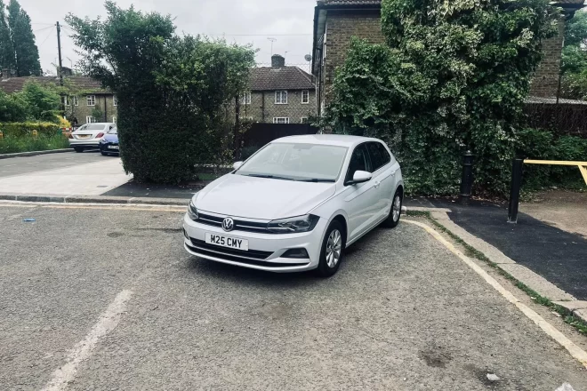 Volkswagen Polo SE TSI in Silver standing on ground