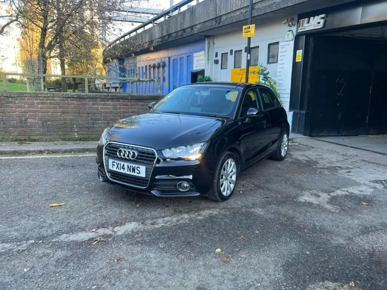 Audi A1 sports in black colour standing on the ground