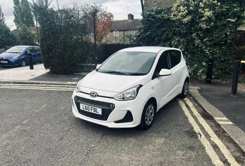 2018 Hyundai i10 in white colour standing on the ground