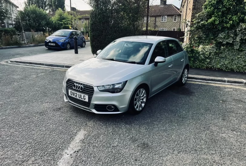 Audi A1 Sports in silver colour standing on the ground