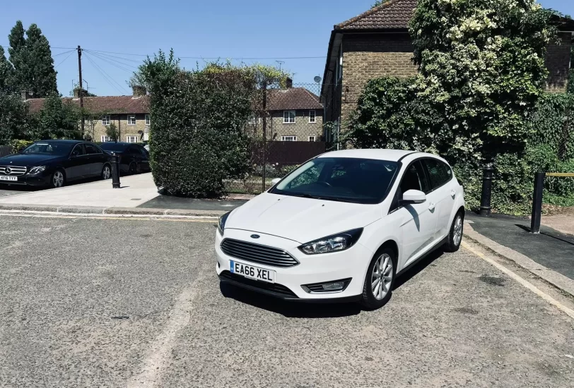 Ford Focus Titanium in White Colour standing on ground